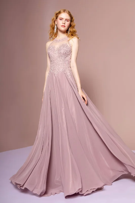 Maternity lace dress for a romantic look GLS GL2690J Mauve XS Sale