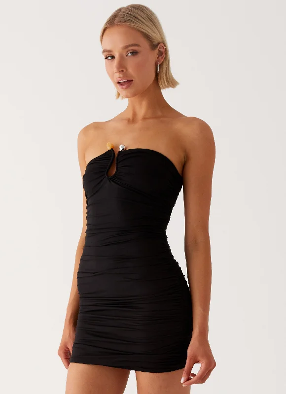 Mini dresses with wrap - around styles Rudy Mini Dress - Black