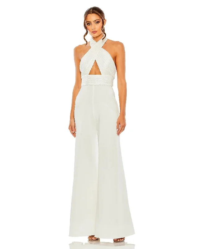 A - line chiffon wedding dresses for a classic look Mac Duggal 11666 Long Halter Formal Jumpsuit Sale A - line chiffon wedding dresses for a classic look Mac Duggal 11666 Long Halter Formal Jumpsuit Sale