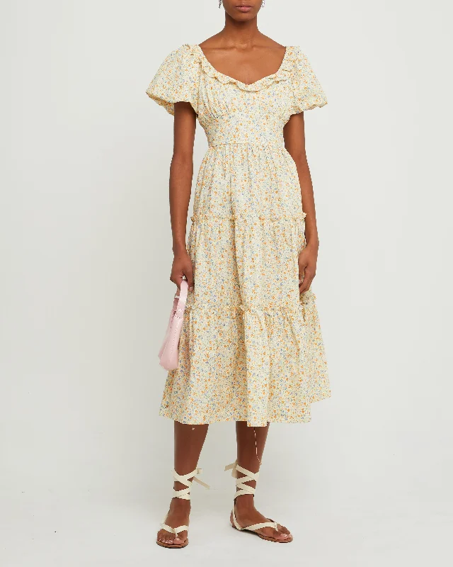Midi dresses with wrap - around skirts for a customizable fit Florence Cotton Dress