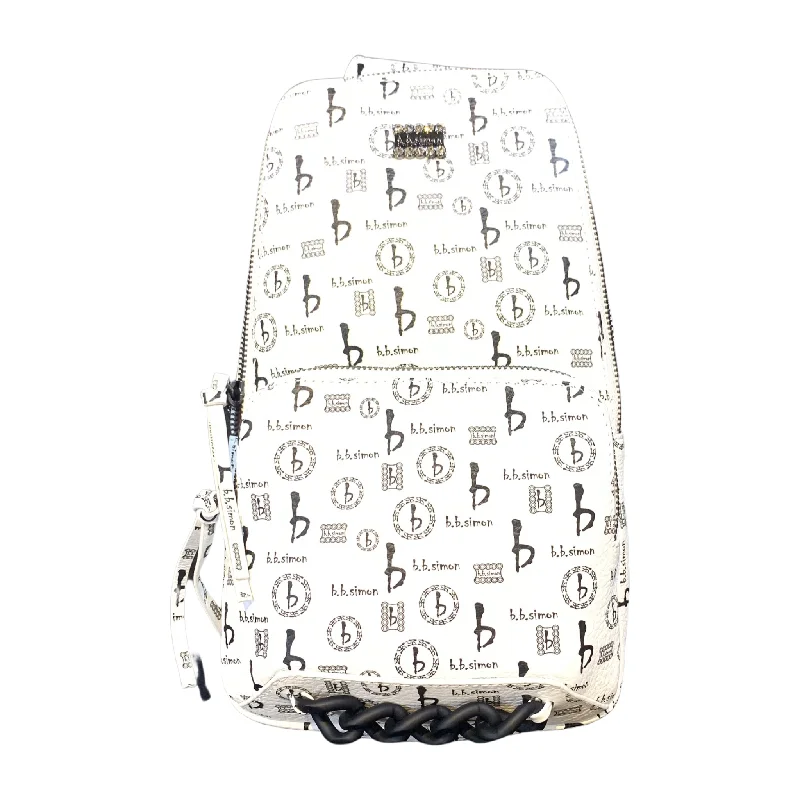 b.b. Simon BB Pattern Sling Bag - White