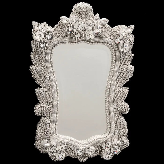 b.b. Simon White Princess Frame Crystal Mirror