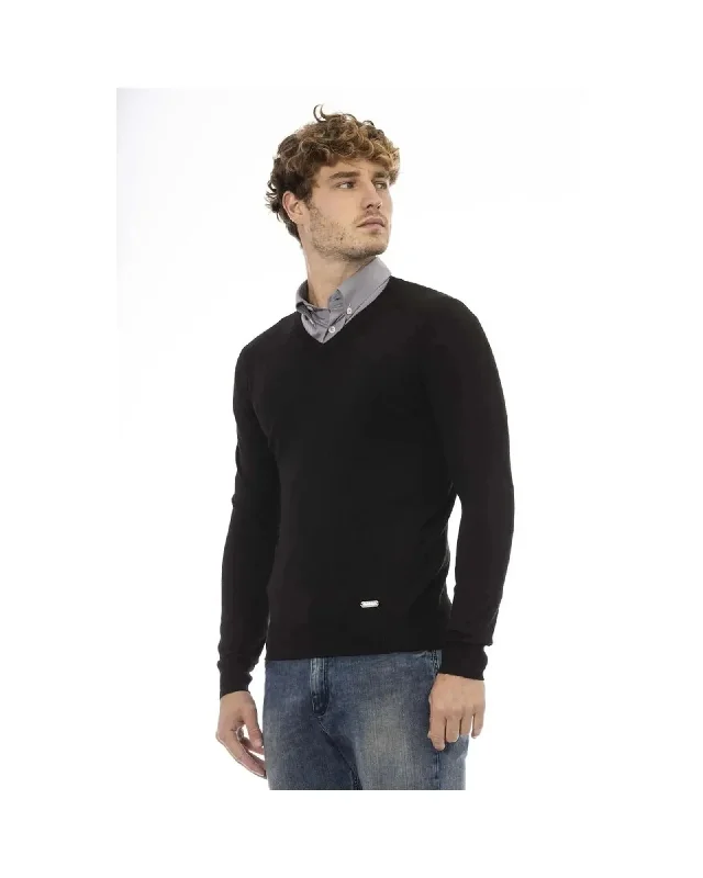 Baldinini Trend Men's Black Wool Sweater - 48 IT