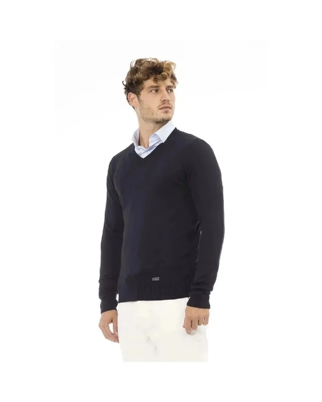 Baldinini Trend Men's Blue Modal Sweater - 50 IT