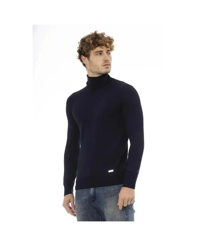 Baldinini Trend Men's Blue Wool Sweater - 48 IT