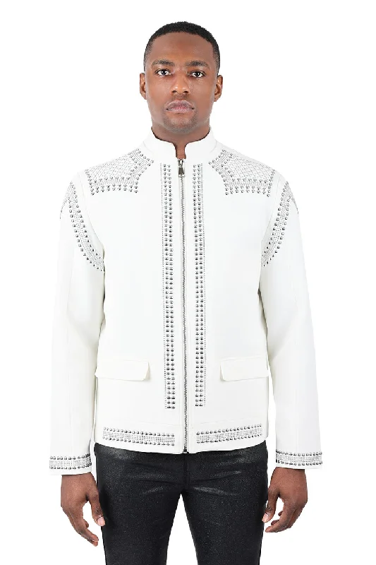 Barabas 'BAD BOY' Lightweight Motorcycle Jacket / WHT SLV