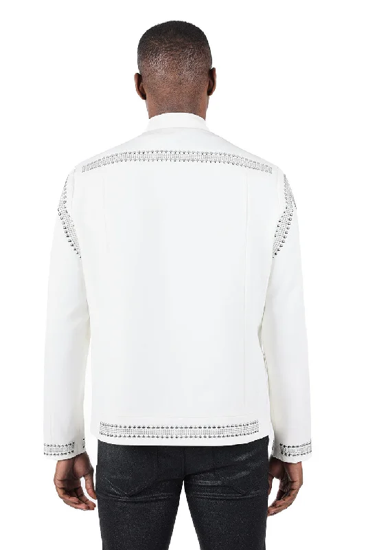 Barabas 'BAD BOY' Lightweight Motorcycle Jacket / WHT SLV