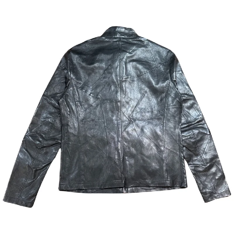 Barya NewYork Black Distressed Lambskin Biker Jacket