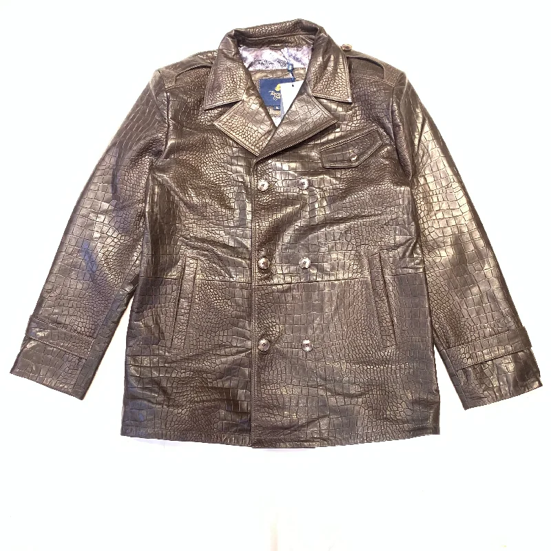 Barya NewYork Double Breasted Embossed Gator Lambskin Jacket