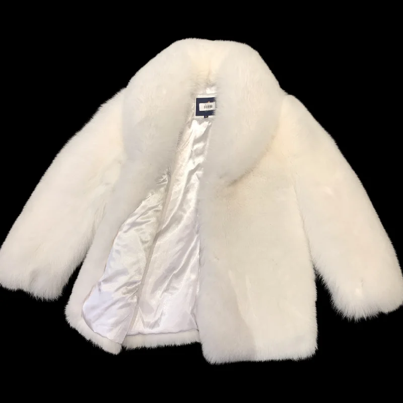 Barya NewYork Men's Full Arctic White Fox Fur Coat