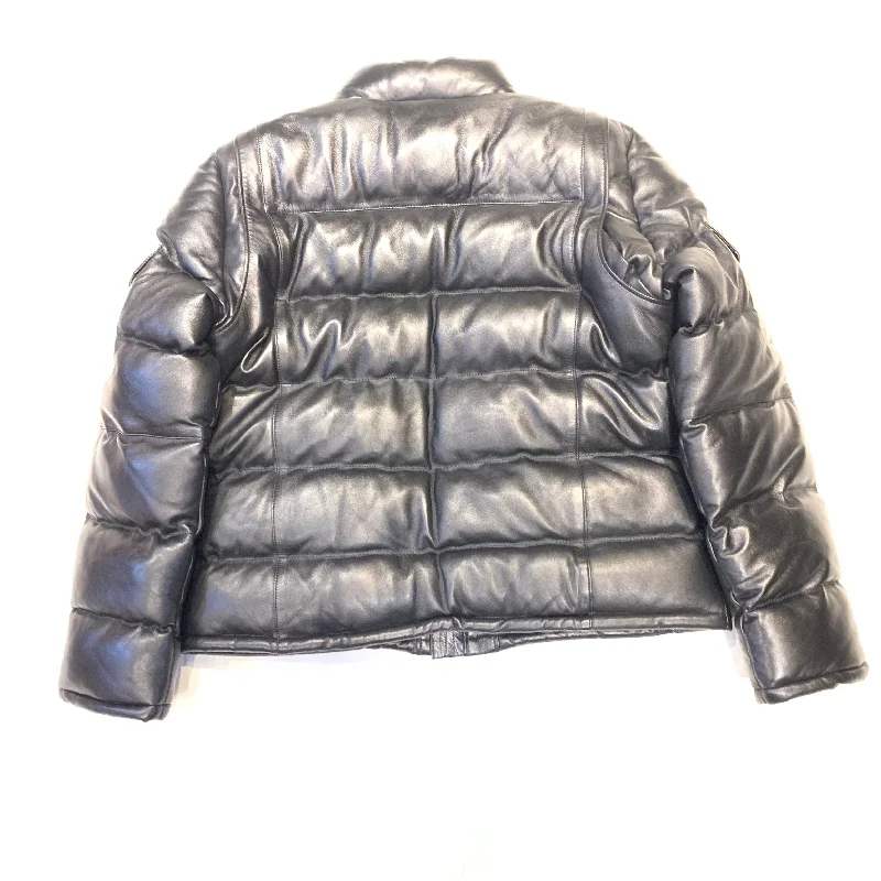 Daniels Leather Black Lambskin Quilted Puffer Bomber Jacket