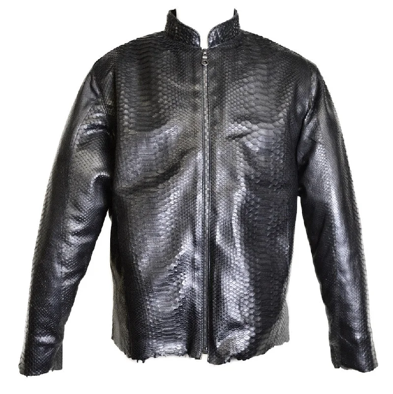 Kashani Baby Soft Python Skin Biker Jacket