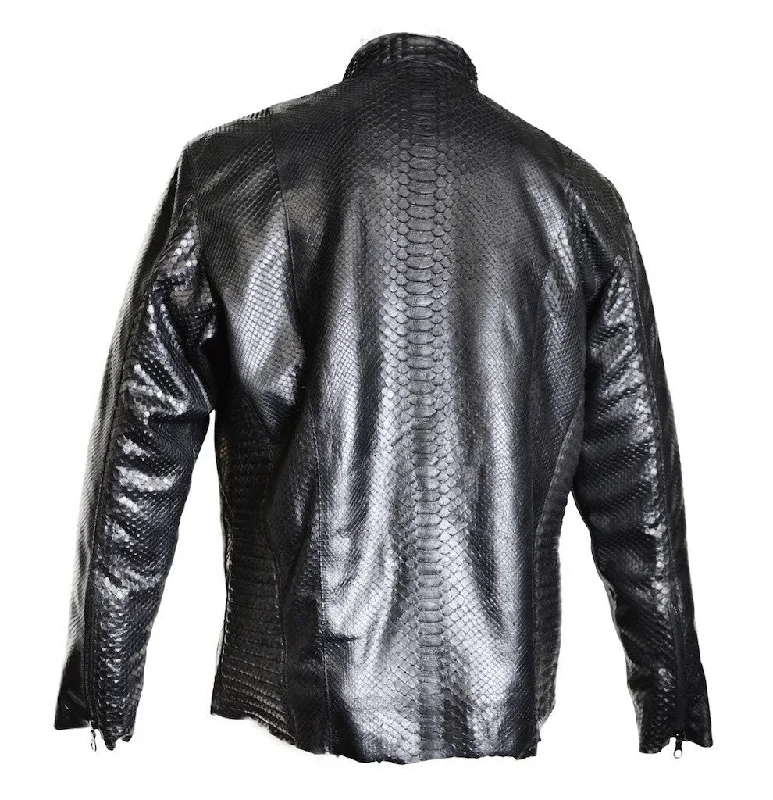 Kashani Baby Soft Python Skin Biker Jacket