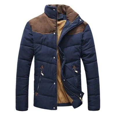 DIMUSI Winter Jacket Men Warm Casual Parkas Cotton Stand Collar Winter Coats Male Padded Overcoat Outerwear Clothing4XL,YA332