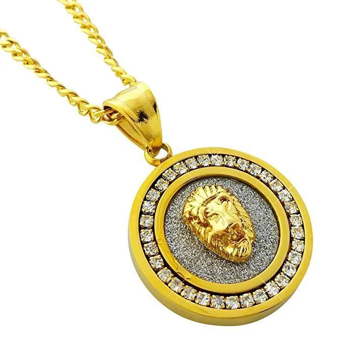 Father's Day! Circular Inspirational Pendant Necklace in 14K Gold - Four Options Available