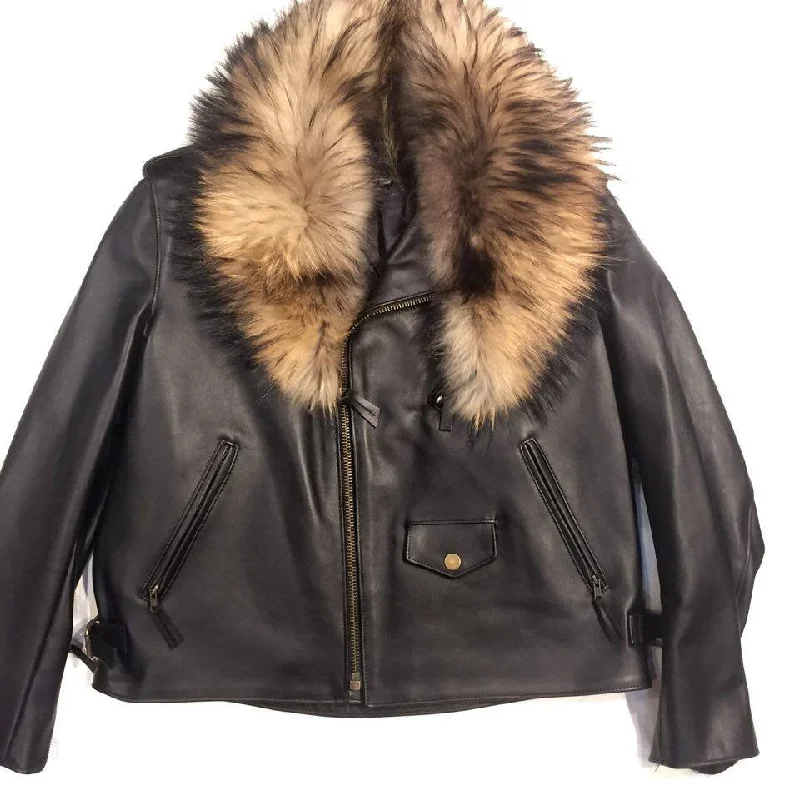 G-Gator Black/Natural Coyote/Cowhide Biker Jacket