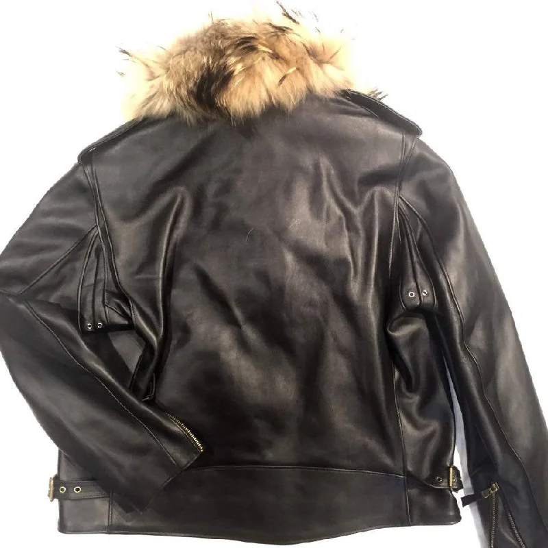 G-Gator Black/Natural Coyote/Cowhide Biker Jacket