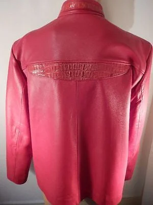 G-Gator Candy Red Crocodile Biker Jacket