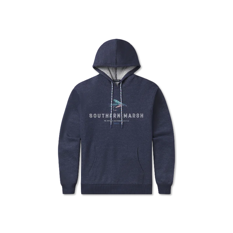 Hecho Heather Hoodie - Fly Outlines