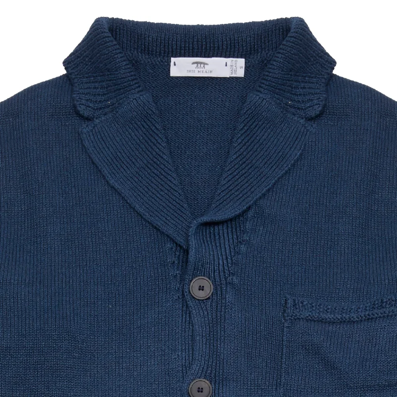 Inis Meáin Washed Linen Pub Jacket in Navy