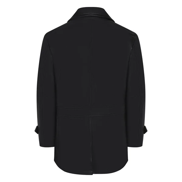 Kashani Black Double Breasted Lambskin 3/4 Trench Coat