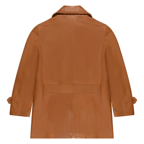 Kashani Cognac Double Breasted Lambskin 3/4 Trench Coat