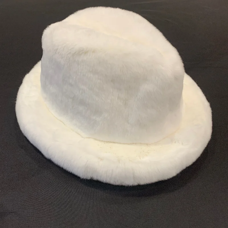 Kashani Men's White Rex Chinchilla Fur Top Hat