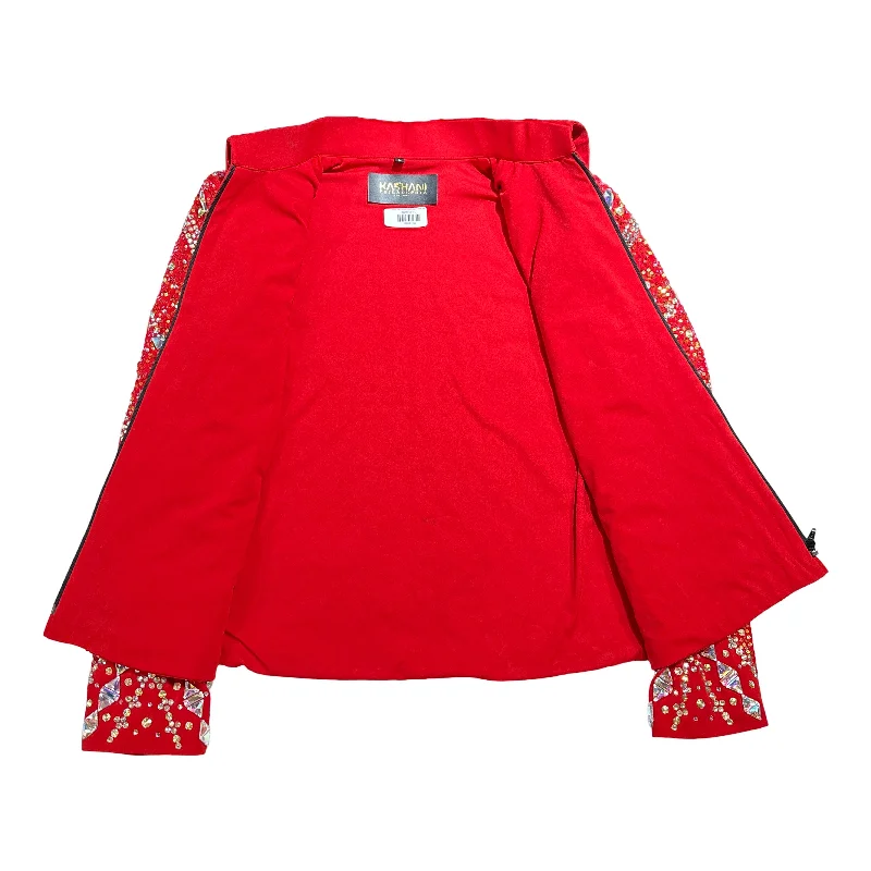 Kashani Red Crimson Silver Hyper Crystal Jacket