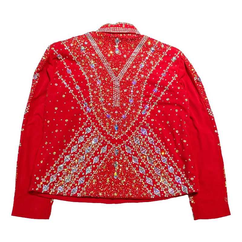 Kashani Red Crimson Silver Hyper Crystal Jacket