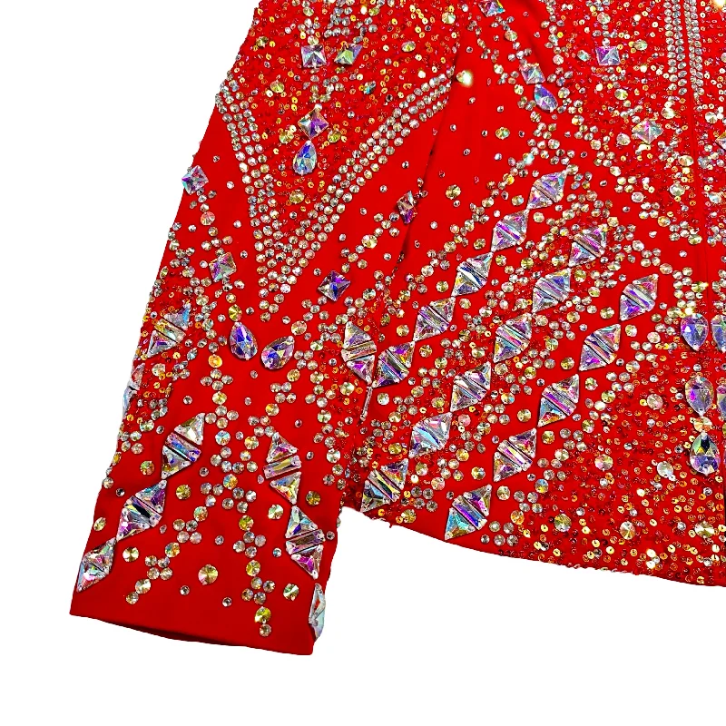 Kashani Red Crimson Silver Hyper Crystal Jacket