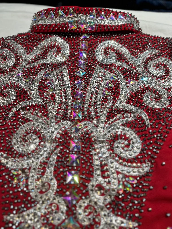 Kashani Red Silver Kingdom Hyper Crystal Jacket