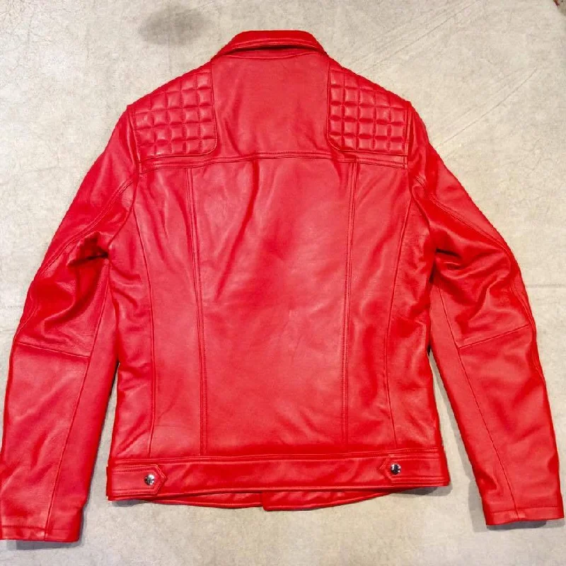 Mason & Cooper Red Astor Biker Jacket