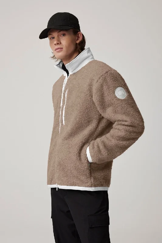 Mens Kelowna Fleece Jacket - Tan Heather