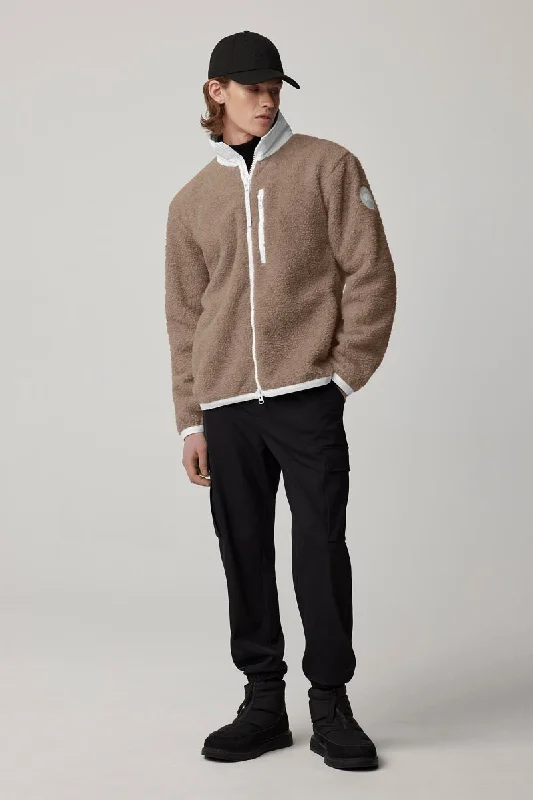 Mens Kelowna Fleece Jacket - Tan Heather