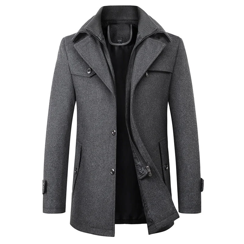 Men's Premium Thick Double-Layer Wool Coat