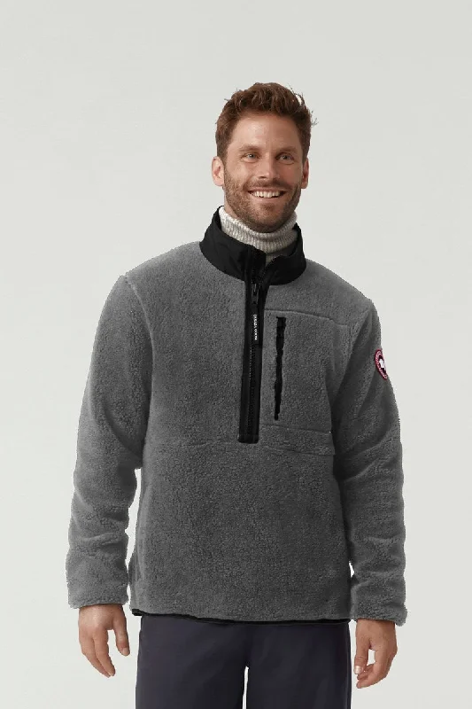 Mens Renfrew Fleece Pullover - Quarry Grey