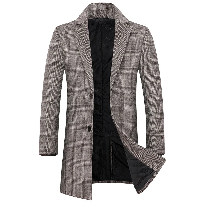 Men's Top Slim 80% Wool Coat