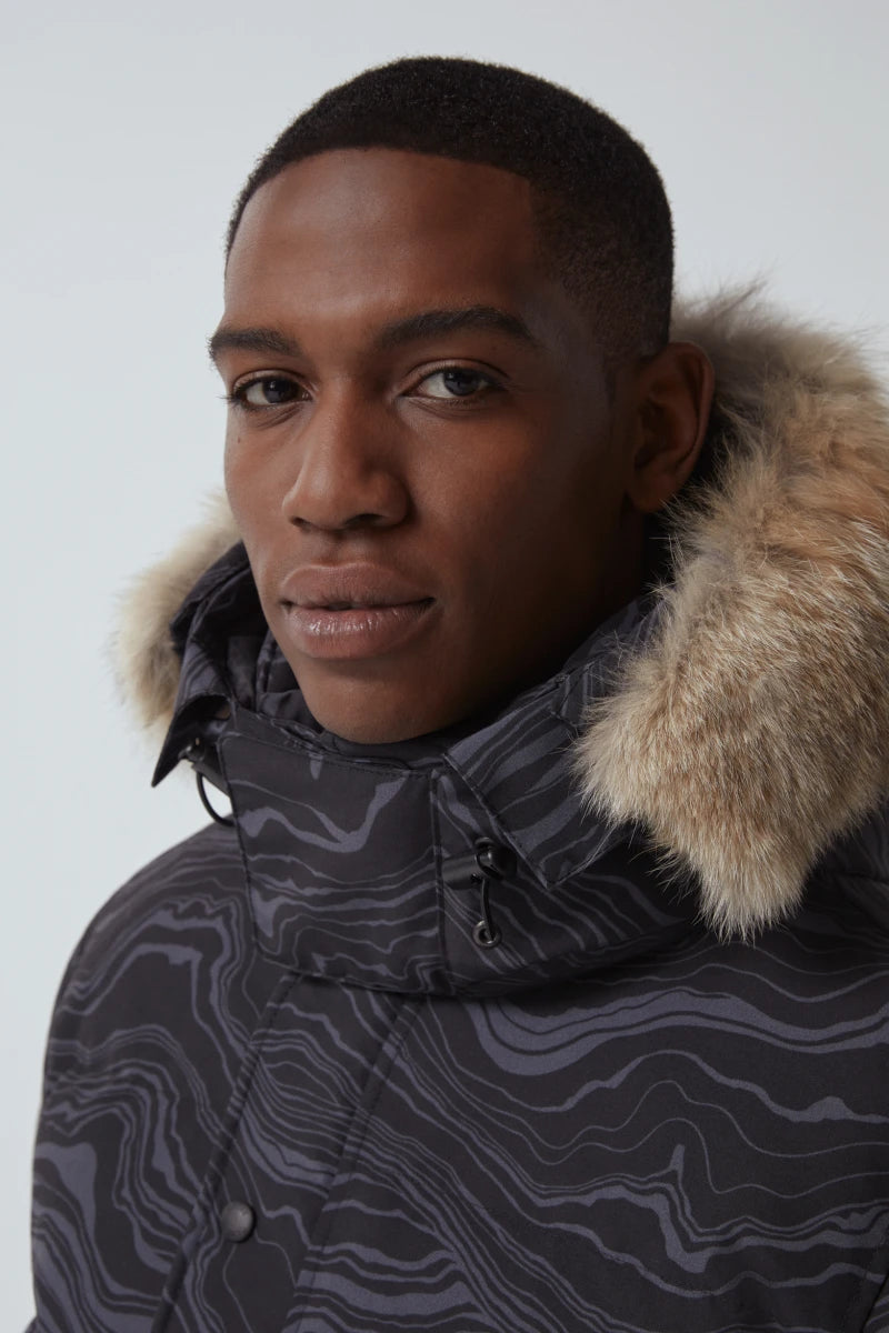 Mens Heritage Wyndham Parka Black Label Print