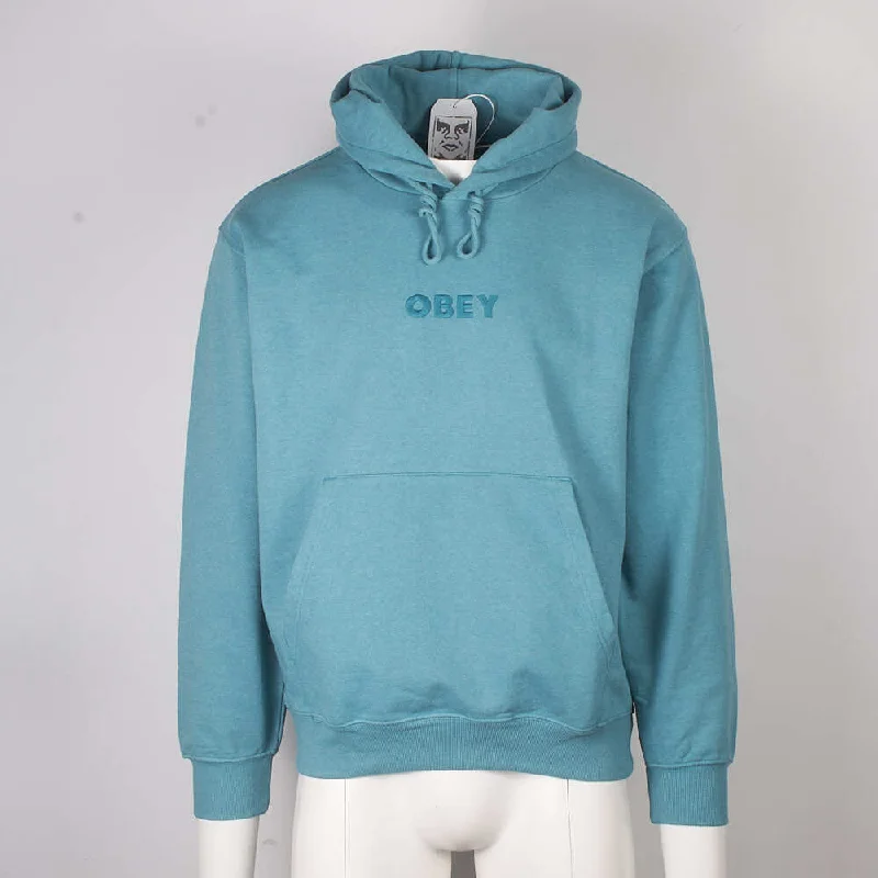 OBEY Men's Deep Ocean Bold Ideals Pull Over Hoodie