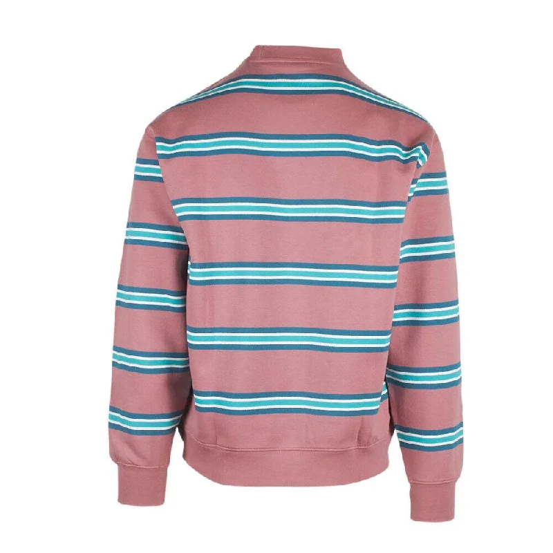 Obey Men's Mesa Rose Ideals Horizontal Striped Crew Neck L/S Sweater (S07)