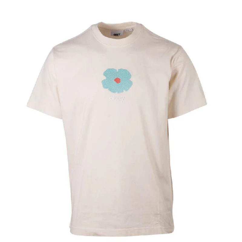 OBEY Men's Sago Cream Elijah Flower S/S T-Shirt