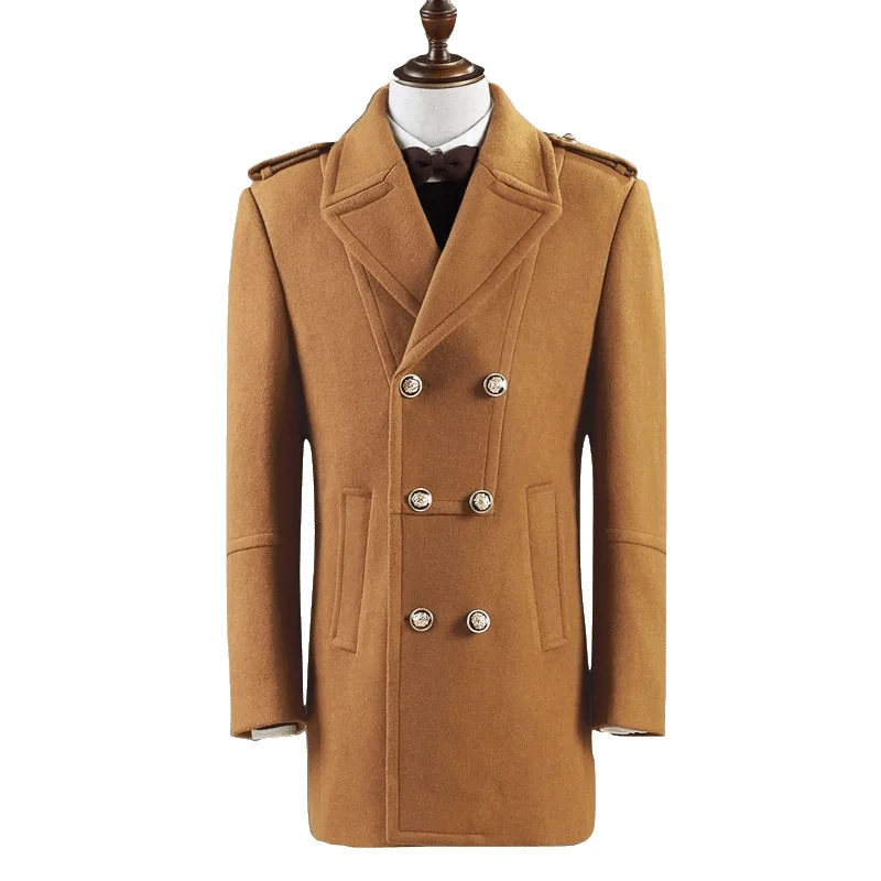 Gentlemen Double Breasted wool coat #001