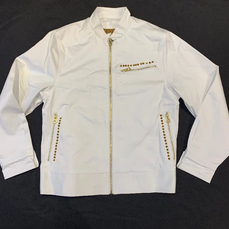 Prestige Men's White Gold Crystal Jacket