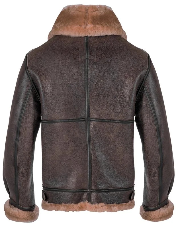 Schott Classic B-3 Sheepskin Leather Bomber Jacket