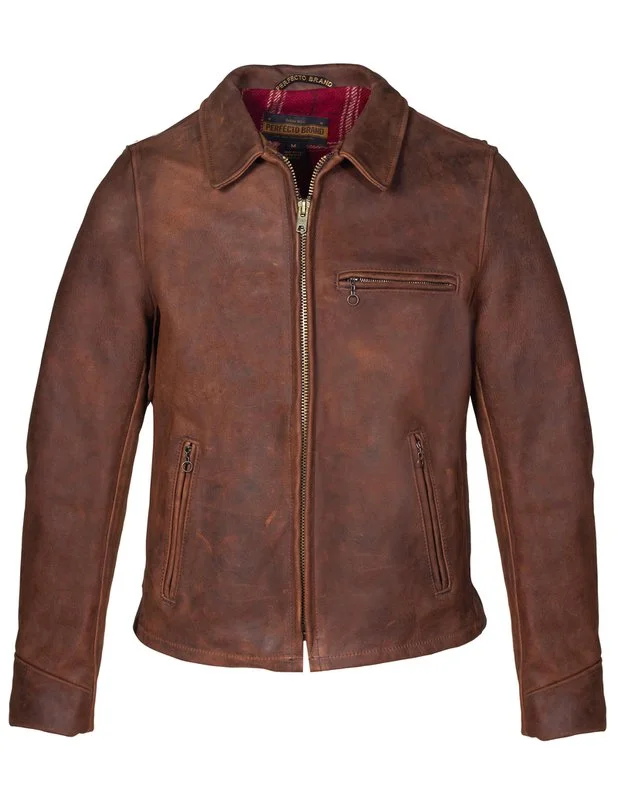 Schott Nyc Storm - Heavyweight Oiled Nubuck Leather Delivery Jacket