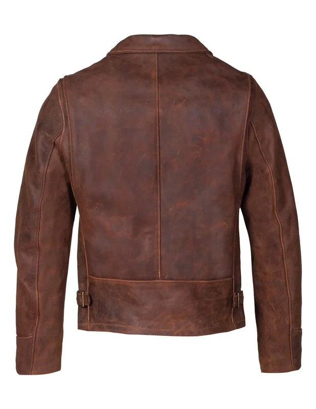 Schott Nyc Storm - Heavyweight Oiled Nubuck Leather Delivery Jacket