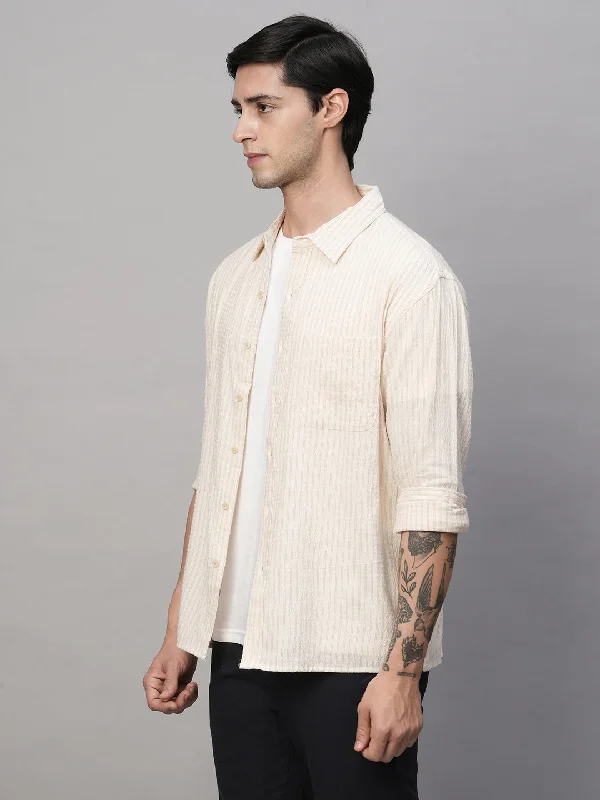 Men's Natural Cotton Viscose Regular Fit Shirt