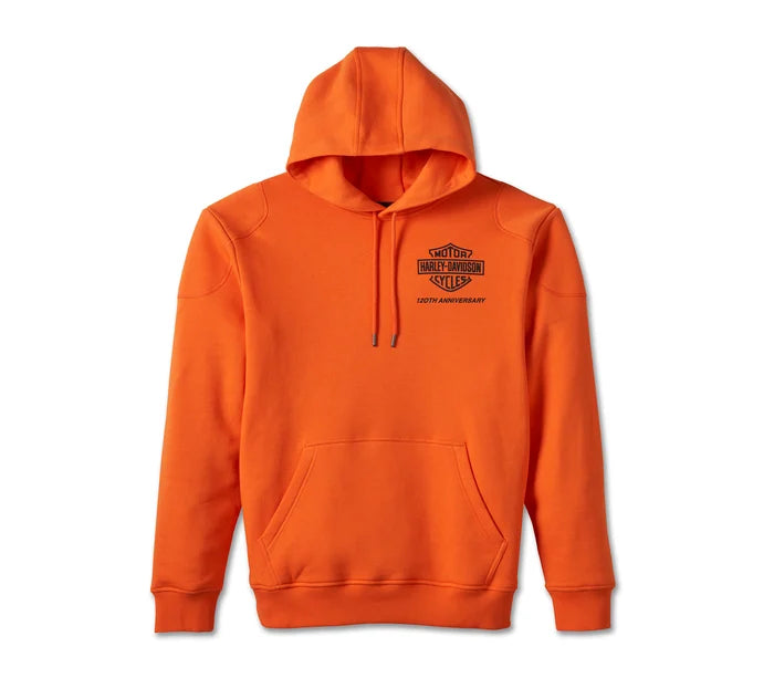 Men's 120th Anniversary Hoodie - Harley Orange - 97545-23VM