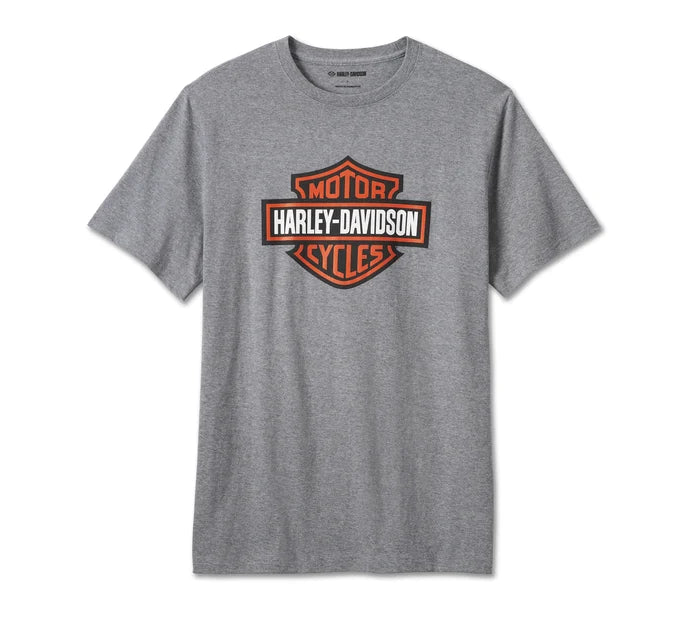 Men's Bar & Shield Tee - Medium Heather Grey - 99079-24VM