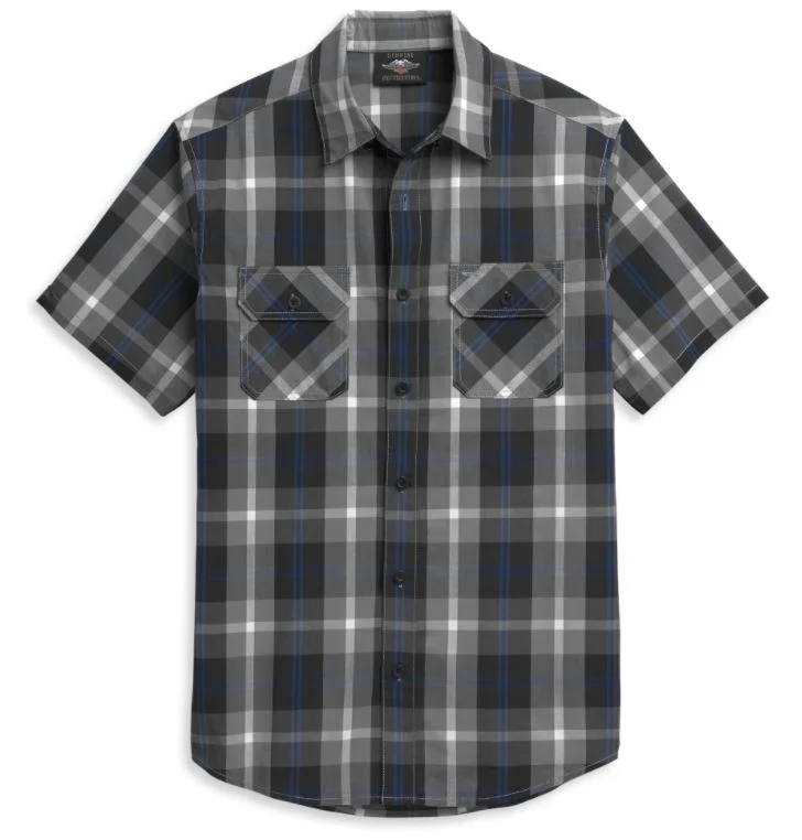 Men's Block Letter Plaid Shirt - 96374-21VM